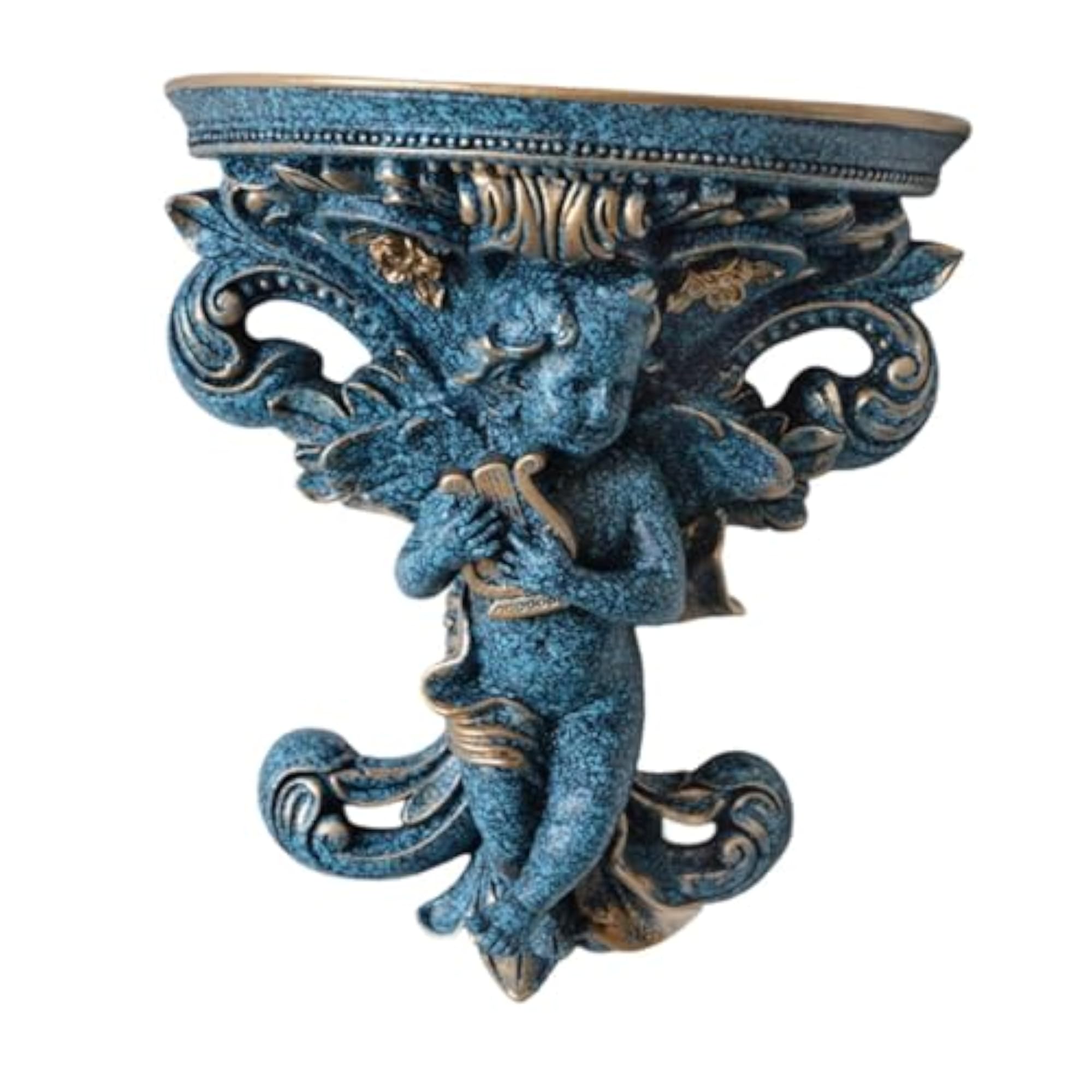 Decorative Floating Shelf Bedroom Holder Office Display Angel Wall Sculpture