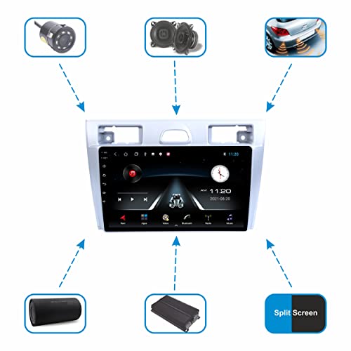 Image of 9 Inches Advanced Android System for Ford Old Fiesta (2004-09) with 2GB /32GB RAM & ROM, Gorilla Glass /Full HD Display /WiFi /GPS /SWC and HD Parking Camera
