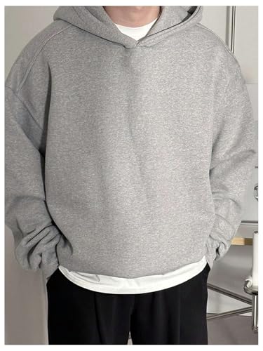 SOLY HUX Men's Hoodies Pullover Long Sleeve Drop Shoulder Basic Pullover Fall Acid Wash Plain Sweatshirt4