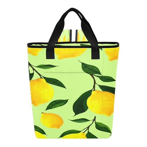 PYBUG Lemons Reusable Insulated Backpack 36 Cans,Large Leakproof Portable Cooler Tote Organizer for Office Picnic Hiking Beach BBQ