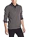 Haggar Men's Solid Stitched-Yoke Quarter-Zip Sweater
