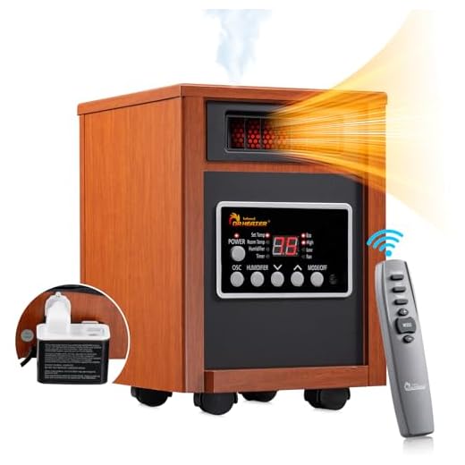 Dr Infrared Heater DR998, 1500W, Advanced Dual Heating System with Humidifier and Oscillation Fan and Remote Control