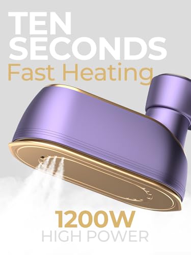 Image of NIASSO Travel Steamer, 1200W Portable Handheld Fabric Steamer for Clothes | 4Modes with LCD Display, Powerful Wrinkle Remover, 150ML Water Tank, 10S Fast Heat-Up, 120V Only (Not for Europe), Purple