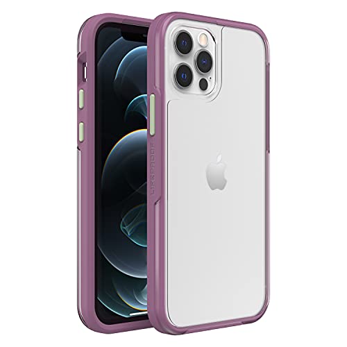 Otterbox Funda para iPhone 12 / iPhone 12 Pro LifeProof SEE, resistente a golpes y caídas hasta 2 Metros, Ultra Fina, Protectora Transparente, Fabricada de Manera Sostenible, Transparente/Morado