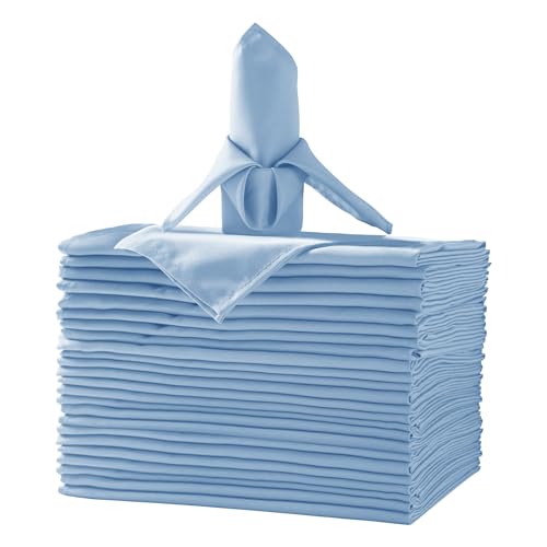 25pcs Polyester Cloth Napkins - 20 x 20 inch Blue