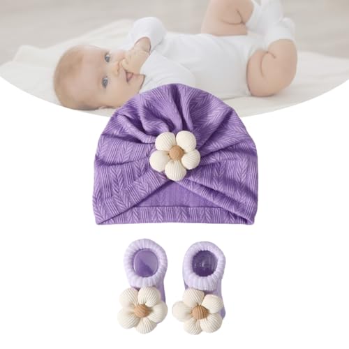 Baby Hat Sock Set Infant & Knitted Socks Comfortable For Photoshoots Festival3