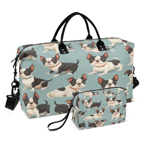 Sac de voyage chiens mignons avec trousse de toilette incluse pour weekend