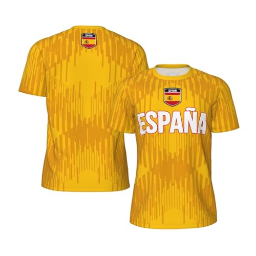Camiseta Espana Spain Shirts Moderna T-Shirt Deporte Camisetas Básicas para Viajes Running Playa M