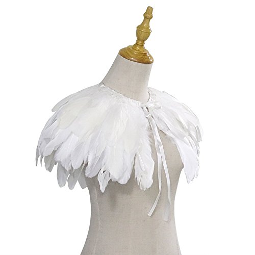 ZAKIA Ladies natural feather shawl shrug collar collar epaulettes fashion shirt2