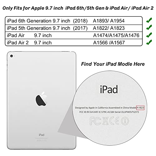 TopEsct Kids Case for iPad 6th/5th Gen, iPad Air/Air 2 & iPad Pro 9.7 inch, Built-in Handle Stand Comes with a Strap - Image 2
