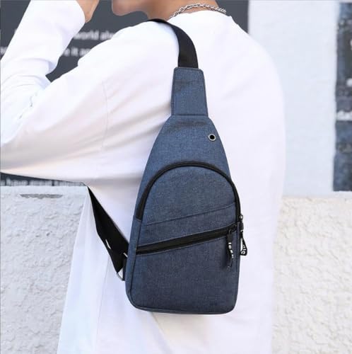 Image of ATEVON Blue Fabric Casual Sling Bag for Men & Women - Stylish and Functional for Everyday Use