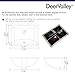 DeerValley Black Undermount Bathroom Sink 18'' x 13'' Rectangular Ceramic Bathroom Wash Basin with Overflow Hole DV-1U306B