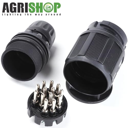 AGRISHOP Anhänger Stecker 13 polig,13poliger Anhängerstecker Dreizehnpoliger Anhängerkupplung Stecker 13 polig