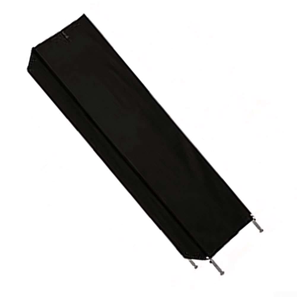 Copertura per scaffalature metalliche, impermeabile, antipolvere, protezione per mobili da esterno, con cerniera e design arrotolabile, 127 x 30 x 30 cm, nero (210D)