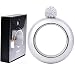 Sumit Bangle Bracelet Hip Flask Food Grade 304 Stainless Steel Innovative Wine Bottle Gift, Silver With Rhinestones Cap, 4 oz.