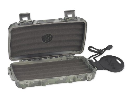 image for Cigar Caddy Quality Importers 3400 Camo 5 Cigar Waterproof Travel Humi