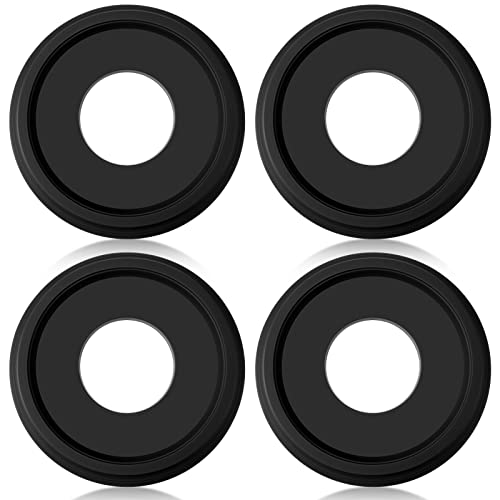4 Pieces Ceiling Medallions For Light Fixtures Molded Black Ceiling Medallion 10"Od Decorative Chandelier Medallion Round Ceiling Fans Medallions Ceiling Trim Ring Plate Backdrop Decor 10"Od X 3.5"Id #TOP26