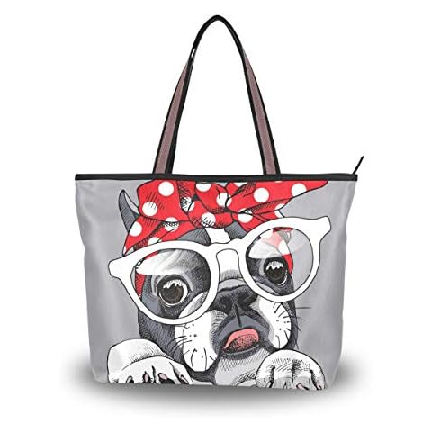 Mnsruu Damen-Handtasche mit Reißverschluss, große Oberseite, Schultertasche, lässig, Einkaufstasche Cover