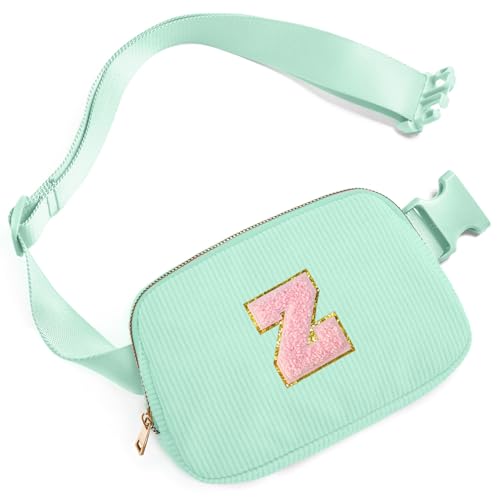 Image of Gitus 10 11 12 13 14 15 16 Year Old Girl Gifts Personalized Birthday Gifts for Women Daughter Sister Her Initial Belt Bag Fanny Pack Crossbody Bags for Teen Girl Gifts Trendy Stuff (Mint Green-Z)