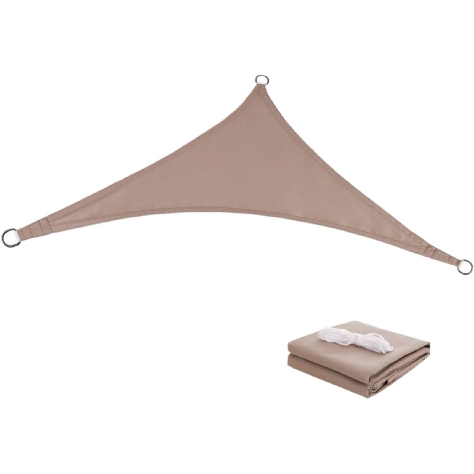 Voile d'ombrage triangulaire anti UV fini la chaleur sur la terrasse