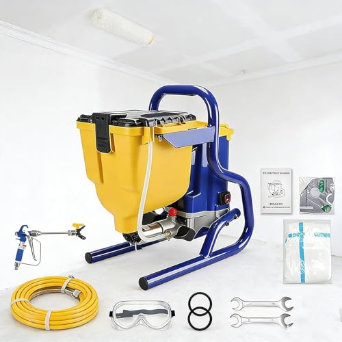 Pulverizador de Pintura Sin Aire Alta PresióN 850W, Pistola Pintura Electrica PortáTil con Alto Caudal 2,1 L/Min,Tolva Gran Capacidad 4,5 L y Pintura en Apartamentos Grandes y Naves Industriales