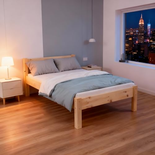 Futonbett 120 x 200 Tuga aus Naturholz von Holztech Amelie