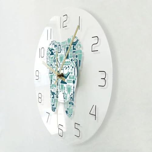 Horloge murale moderne chic en forme de dent décoration haut de gamme - 6