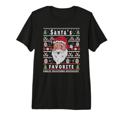 Santas Xmas Ugly Christmas Public-Relations-Specialist Premium T-Shirt