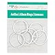 Craftelier - Set mit 6 Metallringen zum Binden, ideal für Scrapbooking und Basteln, Ringe für Alben, Notizbücher, Planer oder Tagebücher, Größe Ø 30 mm, Weiß
