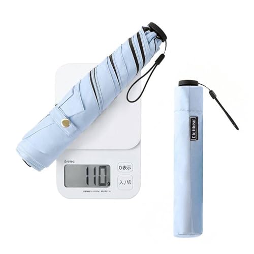 日傘 軽量 110g uvカット 遮光 折り畳み レディース 折りたたみ傘 コンパクト 晴雨兼用 折畳傘 メンズ 持ち運びに便利 紫外線対策 熱中症対策 日焼け防止 母の日 父の日 プレゼント (ブルー)