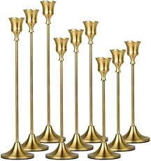 MTINRNI Juego de 9 Candelabros para Velas,3 Tamaño...