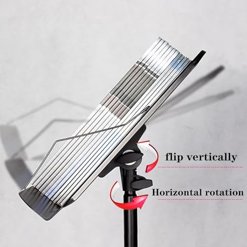 Image of TECHTEST Adjustable and Foldable Music Stand for Sheet Music Notation for Singers Lyrics for Stage for Rehearsals and Practices Singing Stand for Singer Music Notes
