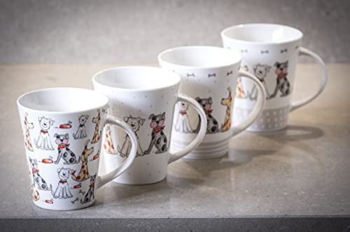 SPOTTED DOG GIFT COMPANY Tazas de Café, Juego de 4 Tazas Desayuno, Tazas de Perro, Taza de Cerámica para Té y Café, Regalo para Amante de los Perros, 360ml/12.2oz - Imagen 3