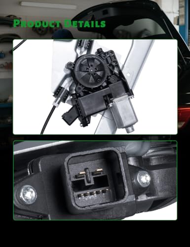 Image of Power Window Regulator Compatible with Cadillac SRX 2010-2015 & Saab 9-4X 2011,Front Driver Side,Replace # 751-966 15883166 20859663