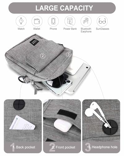 Image of BJLFS Small Crossbody Bag Side Shoulder Bag for Men Women, Travel Passport Wallet Bag, Small Neck Pouch Side Shoulder Bag