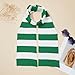 American Trends Men's Winter Scarf Knit Striped Scarf for Fall and Winter Long Soft Knit Fashion Classic Neck Scarves Green & White