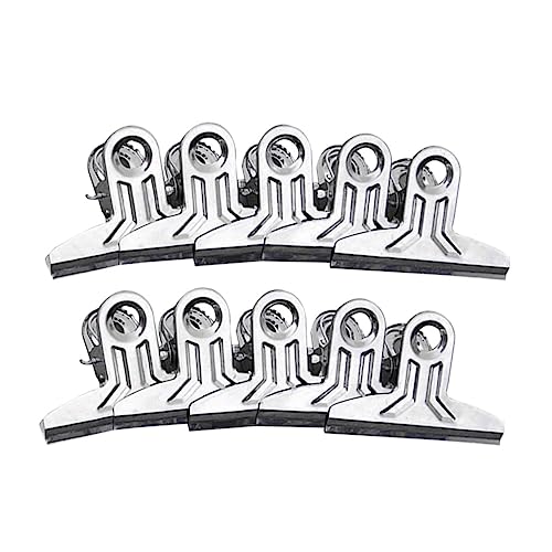 ARTIBETTER 10 Pcs Brushed Stainless Steel Chip Bag Sealer Clips for Easy Air Tight Storage