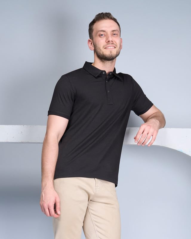 Men's Bamboo Viscose Polo Neck Slim fit t-Shirt3