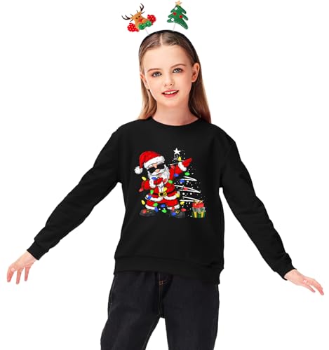 Remimi Unisex Kids Christmas Sweatshirt Long Sleeve Xmas Pullover Tops 3-14 Years4