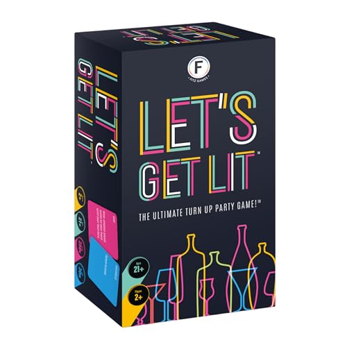 Let's Get Lit Drinking Game for Adults - Includes 8 Mini Drinking Games for Parties, Pregaming and Groups - Ages 21+, 2+ Players, 30 Minute Playtime, Made by Fitz - image 1