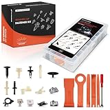 A-Premium 15 Sizes 40.16oz Hood Bumper Fender Retainer Clips Kit Compatible with GMC Sonoma & Chevy S10 94-04 Mud Shield Door Trim Car 150PCS Plastic Rivets Fasteners Push Retainer Kit, w/Removal Tool