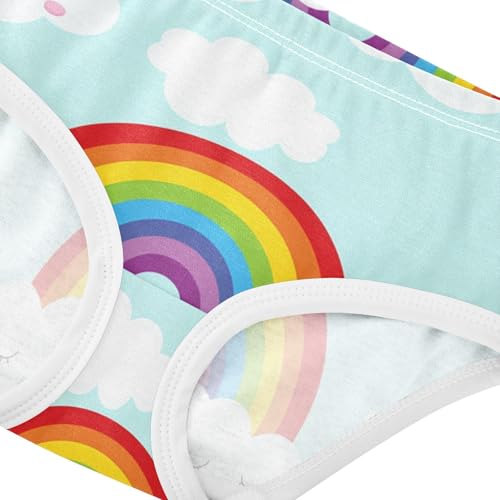 Cute Rainbows Clouds Green Girls Underwear Toddlers 2t Cotton Cute Panties Girl Artistic Briefs Undies Kids4