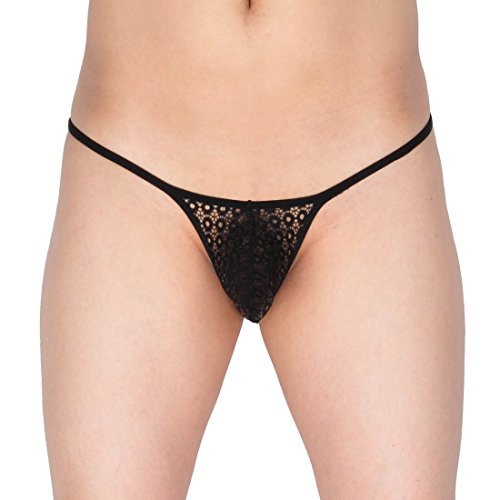 5PCs/Lot Men's Lace Thong Mini Bikini Gay Underwear Holes Jacquard Male T-Back G-String Pants2