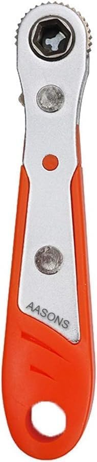 AASONS Mini Magnetic Ratchet Wrench 1/4"(6.35mm) Hexagon Torx Bidirectional Control For Single/Double For Head Screwdriver Drill Bits Tool Socket Wrench Set Metric And Standard