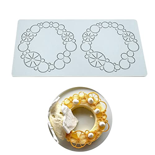 Silicone Molds 3D Hollow Leaf Chocolate Molds Honeycomb Bee Candy Mold Flower Pattern Fondant Mold Cake Topper Sugar Craft Decoration (K_Lemon_10.4 * 5.28 * 0.12inch)