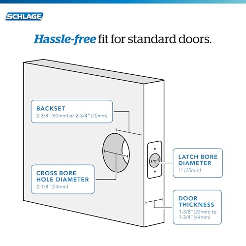 Schlage F10 LAT 608 GRW Latitude Door Lever with Greenwich Trim, Hall & Closet Passage Lock, Satin Brass by SCHLAGE - Image 7