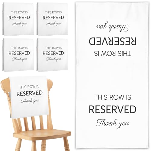 4 Pack Reserved Signs for Wedding Church Pew, Wedding Decor Reserved Seating Signs for Weddings, Churches, Eceptions, Cinema,Celebrations, Parties and Events