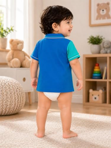 Image of BODYCARE Kids Inafant Boys Half Sleeves Cotton T-Shirt | Skin Friendly Regular Fit | Ultra Soft Breathable Comfortable & Durable | Pack of 2 | Assorted |Casual for Toddler