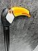Wooden Toucan Head Engraved Carved Cane - Premium Wood Carved Walking Stick Cane with Ergonomic Palm Grip Handle - 36
