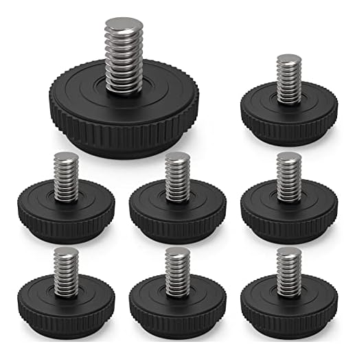 ONEHOME 8 Pack 5/16-18 Stainless Steel Adjustable Threaded Furniture Leg Leveling Feet Screw-in Glide Levelers,Screw Foot Levelers Screw On Furniture Glide Leveling Table,Chair,Furniture
